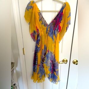 Diane Von Furstenberg Floral Silk Dress